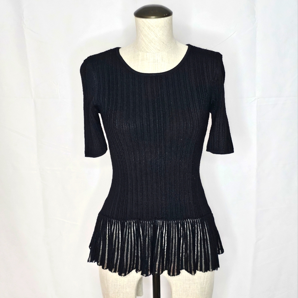 Knit peplum top